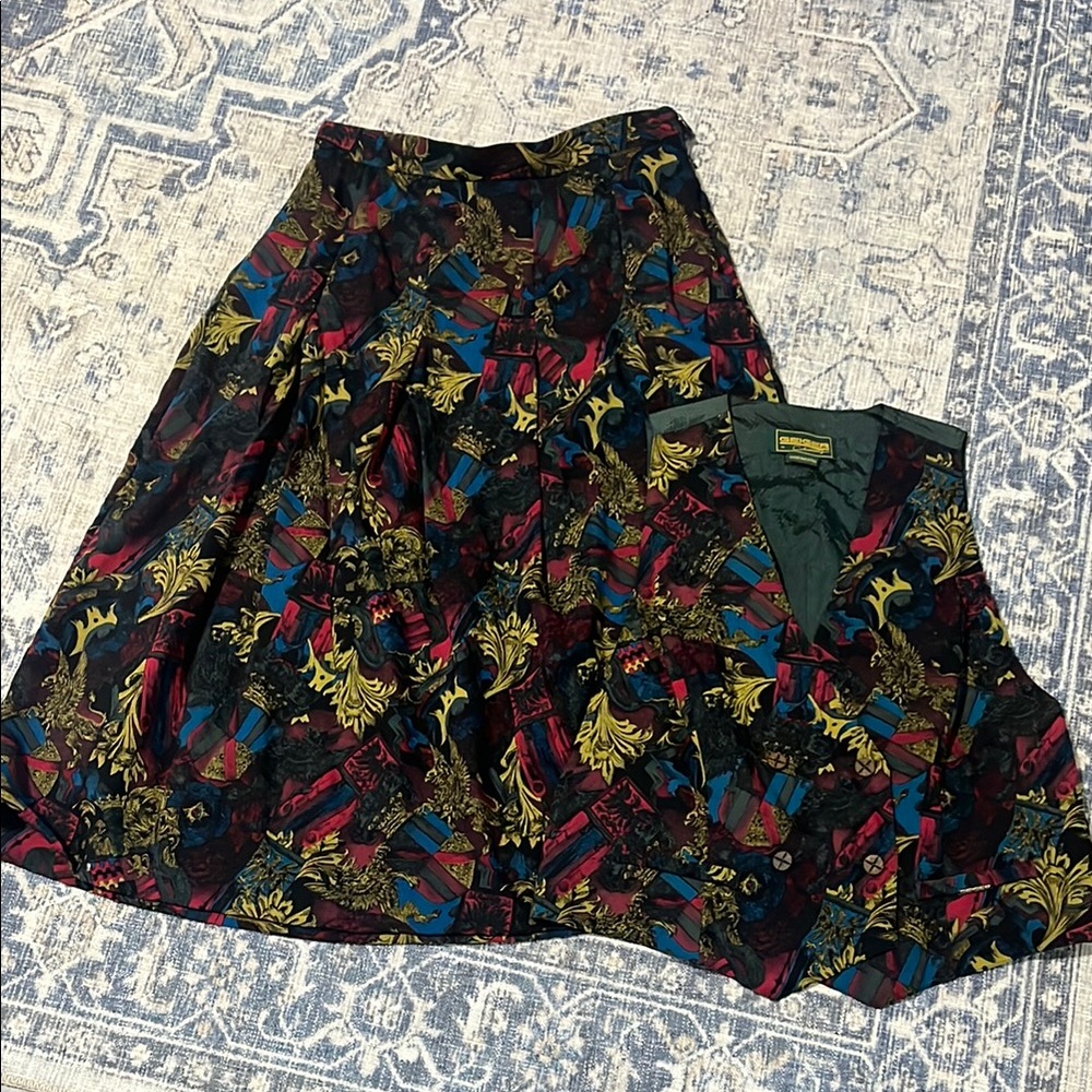 Maxi A-Line Skirt with vest